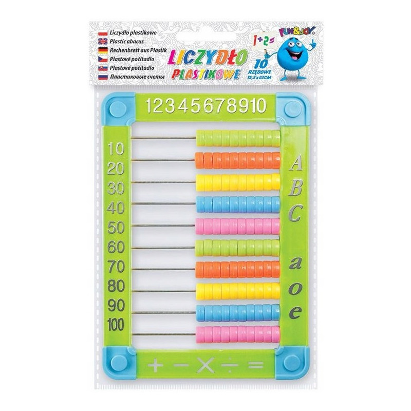 Liczydło plastikowe duże z podpórką 15,5x22cm mix kolorów F8590 367386 TITANIUM