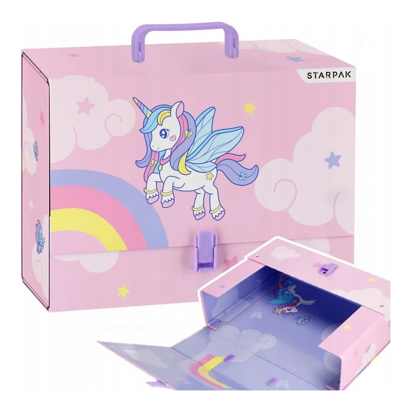 Teczka z rączką A4 9.5cm UNICORN STK 536857 STARPAK