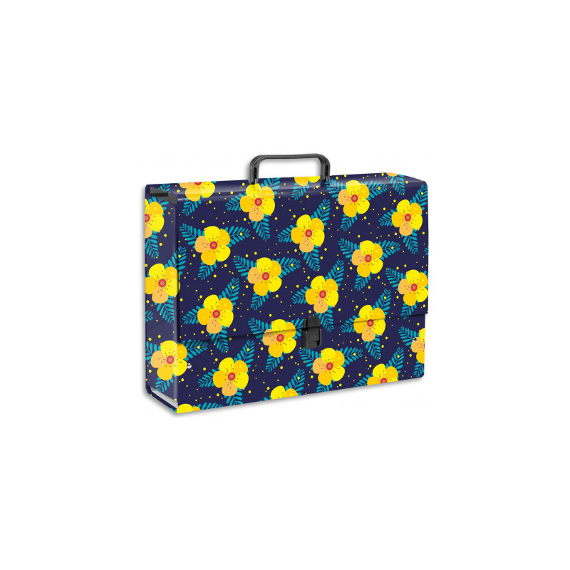 Teczka szkolna z rączką B4 JUMBO kwiatki 10cm TT8167 PENMATE