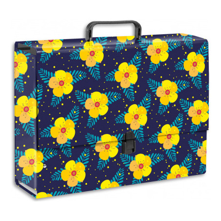 Teczka szkolna z rączką B4 JUMBO kwiatki 10cm TT8167 PENMATE