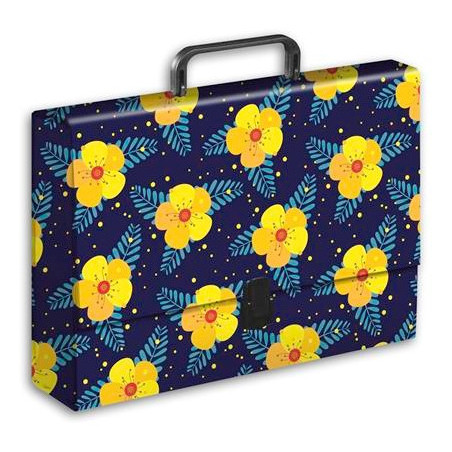 Teczka szkolna z rączką A4 kwiatki 6cm TT8189 PENMATE