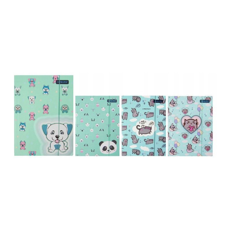 Teczka na dokumenty A4 z gumką PASTEL ANIMALS 108024001 ASTRA