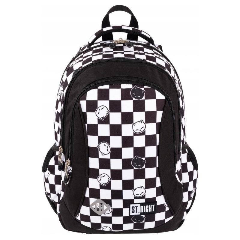 Plecak szkolny 3-komorowy Tornister młodzieżowy Chess Cats BP-26 ST.RIGHT St.Majewski