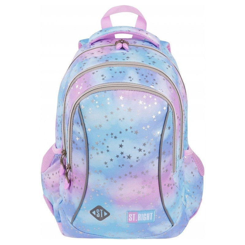 Plecak szkolny 3-komorowy Tornister dla dziewczynki Pastel Stars BP-26 ST.RIGHT St.Majewski
