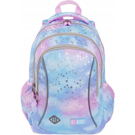 Plecak szkolny 3-komorowy Tornister dla dziewczynki Pastel Stars BP-26 ST.RIGHT St.Majewski