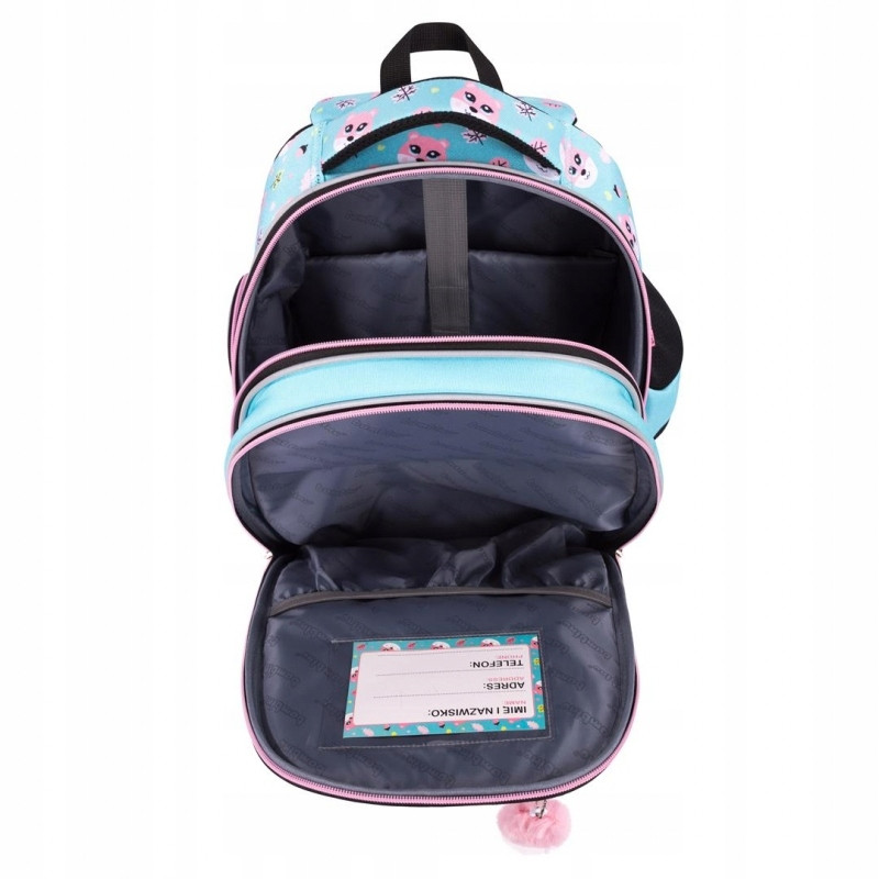 Plecak szkolny 2-komorowy Tornister dla dziewczynki Squirrel B-8 PREMIUM St.Majewski