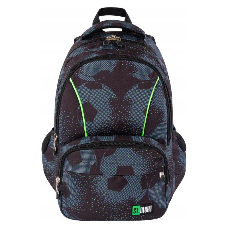 Plecak szkolny 2-komorowy Tornister dla chłopca Football BP-76 ST.RIGHT St.Majewski