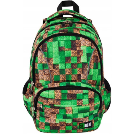 Plecak szkolny 2-komorowy Tornister młodzieżowy Pixel Cubes BP-76 ST.RIGHT St.Majewski