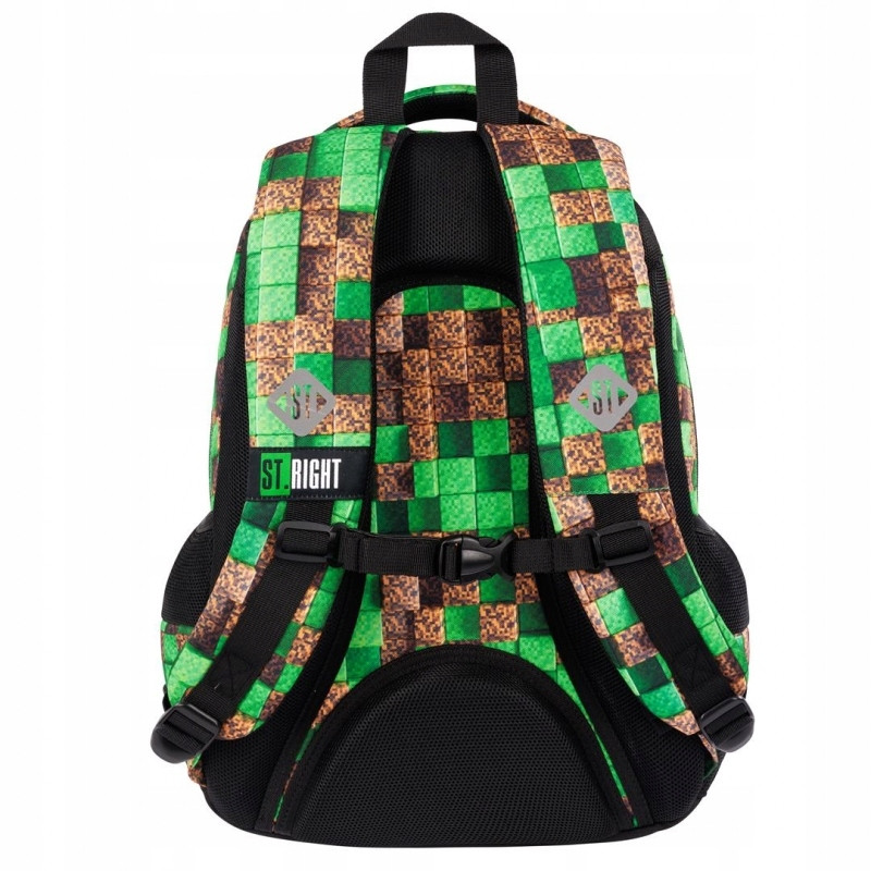 Plecak szkolny 2-komorowy Tornister młodzieżowy Pixel Cubes BP-76 ST.RIGHT St.Majewski