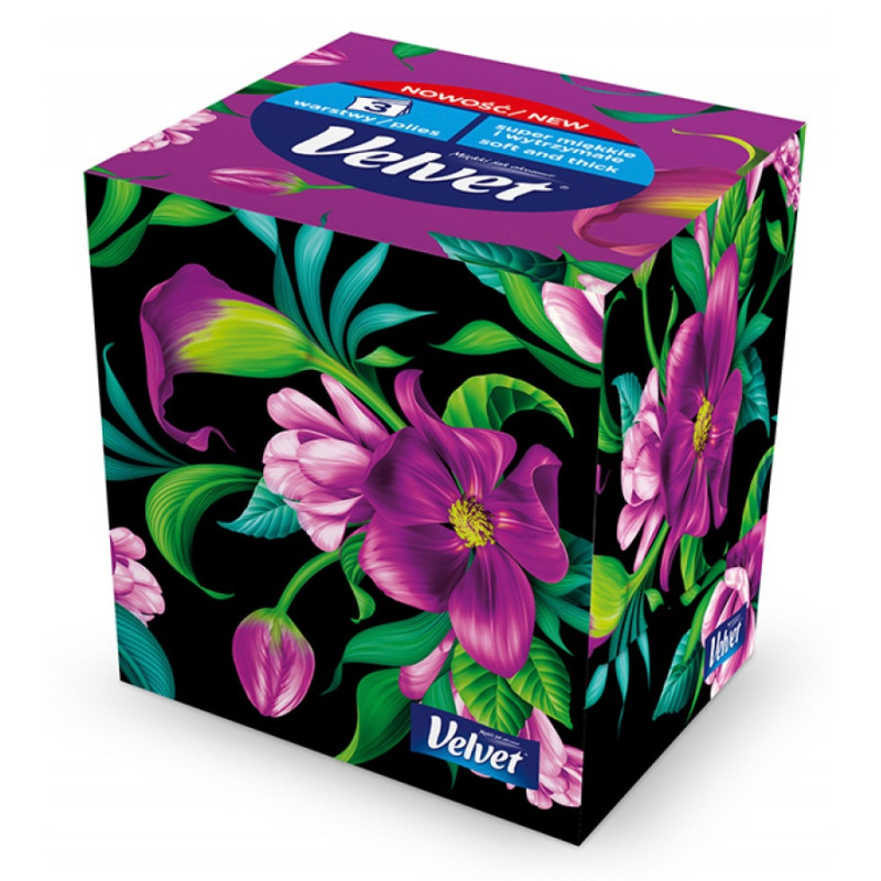 Chusteczki STYLE (56sztuk) CUBE 3warstwy VELVET 61250525