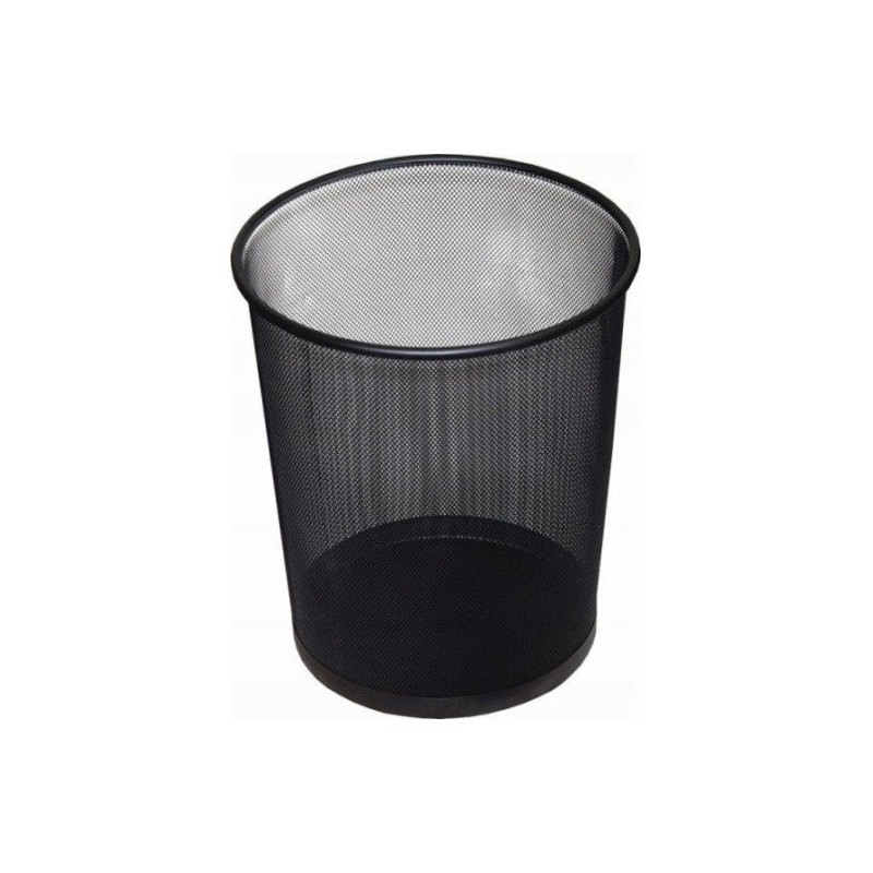 Kosz biurowy NATUNA 12L siatka czarny 265x280mm (L5002)