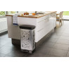 Kosz na śmieci CURVER DECO BIN z pedałem 50L srebrny metalizowany wzór KITCHEN 02162-K07-01 205873