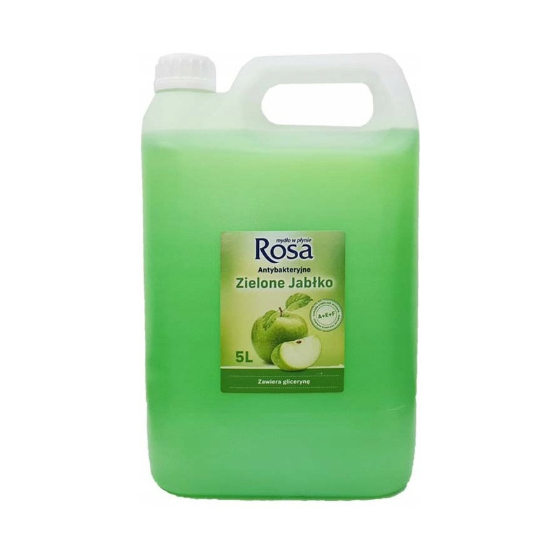 Mydło w płynie 5L ANTYBAKTERYJNE ROSA (zielone) Zielone Jabłko