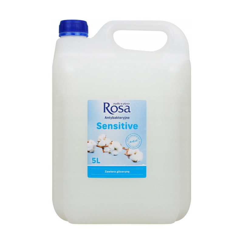 Mydło w płynie 5L ANTYBAKTERYJNE ROSA (białe) Sensitive