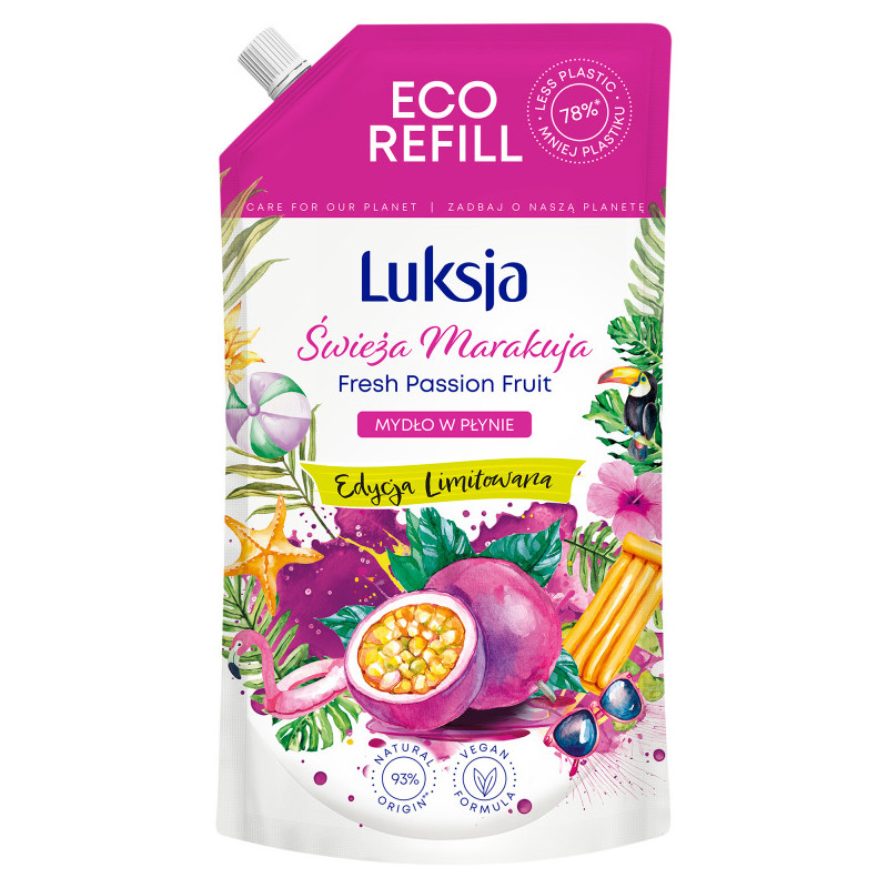 Mydło w płynie LUKSJA uzupełnienie 900ml ŚWIEŻA MARAKUJA