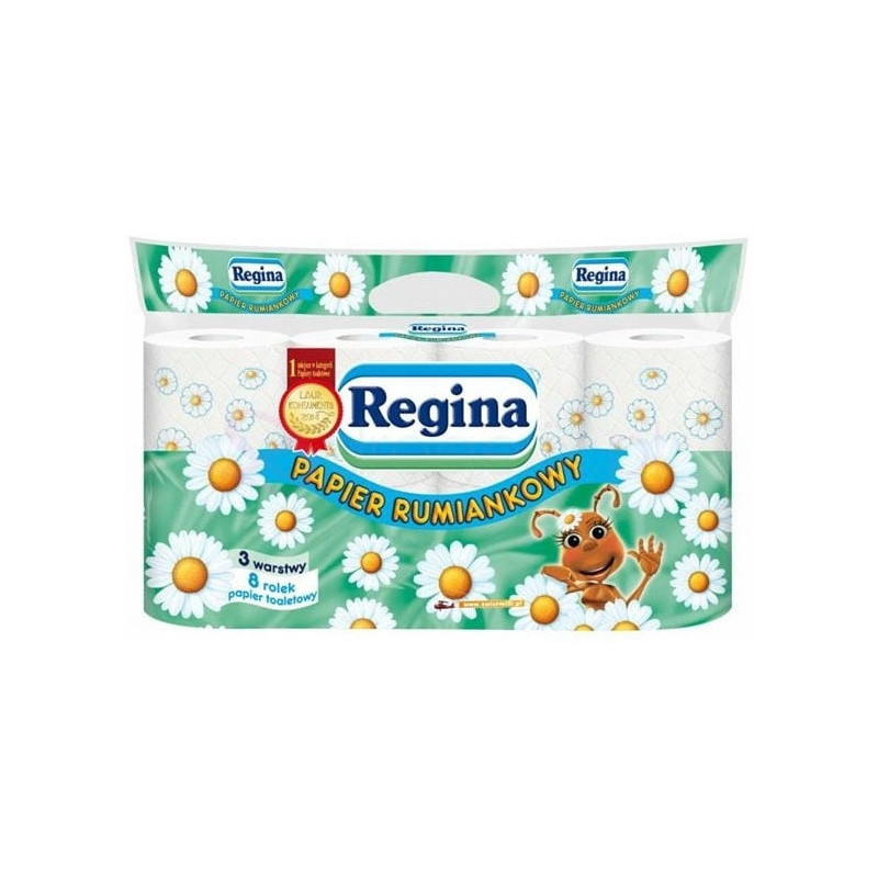 Papier toaletowy REGINA (8 rolek) rumiankowy 3 warstwy