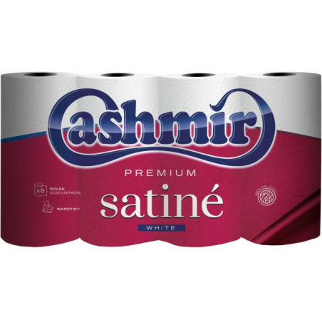 Papier toaletowy CASHMIR Satine Premium (8 rolek) 3 warstwy 150 listków 18m 100% celuloza