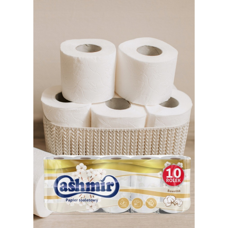 Papier toaletowy zapachowy 3W (10 rolek) BAWEŁNA CASHMIR