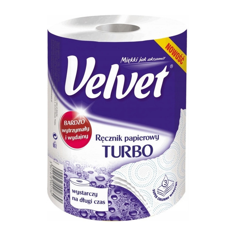 Ręcznik papierowy VELVET TURBO 3 warstwy 300 listków
