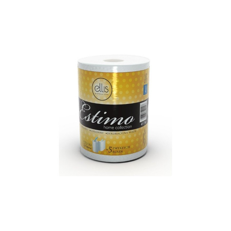 Ręcznik biały w roli 50m 2warstwy celuloza 250 listków 2998 ESTIMO