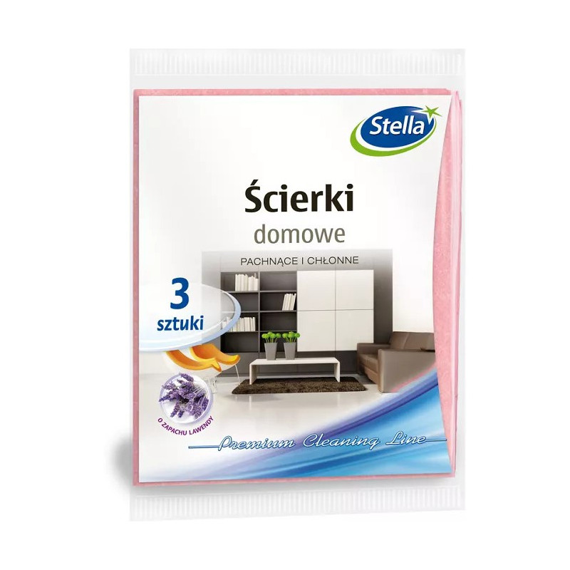 Ścierki domowe o zapachu lawendy 3 sztuki PS-0982