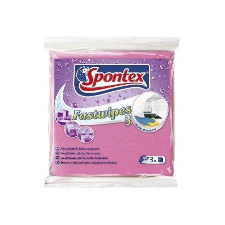 Uniwersalna ściereczka z grubej włókniny (3 sztuki) SPONTEX FAST WIPES