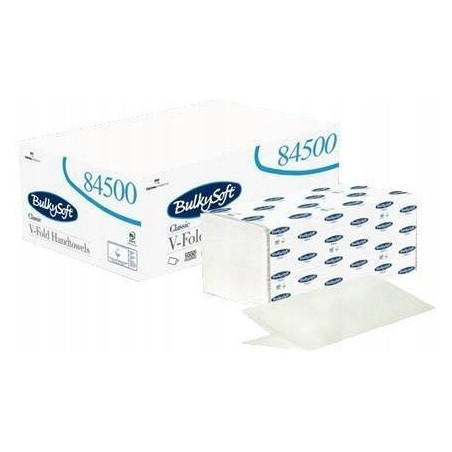 Ręcznik biały ZZ V-FOLD 21,5x24cm 2 warstwy 4000szt 84500 celuloza CLASSIC BULKYSOFT