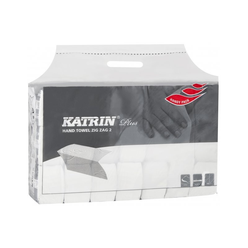 Ręcznik ZZ V-FOLD KATRIN biały 100%celuloza 2w. 150list/20op 232mm*230mm 65968/431463