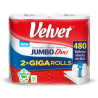 Ręcznik VELVET JUMBO Duo (2 sztuki) 2x240 listków 50m 2 warstwy 21x22,5cm 400g 100%celuloza 61251669