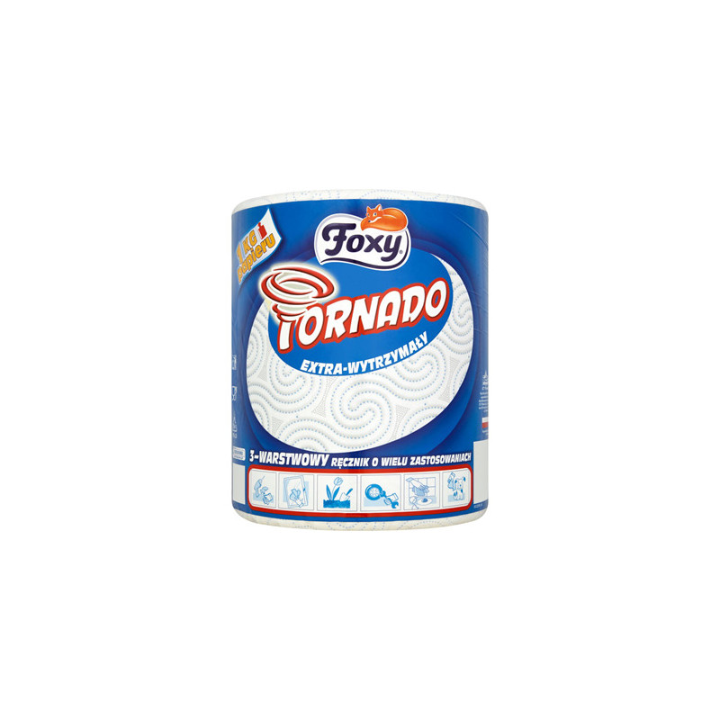 Ręcznik papierowy w rolce Jumbo FOXY TORNADO 3 warstwy