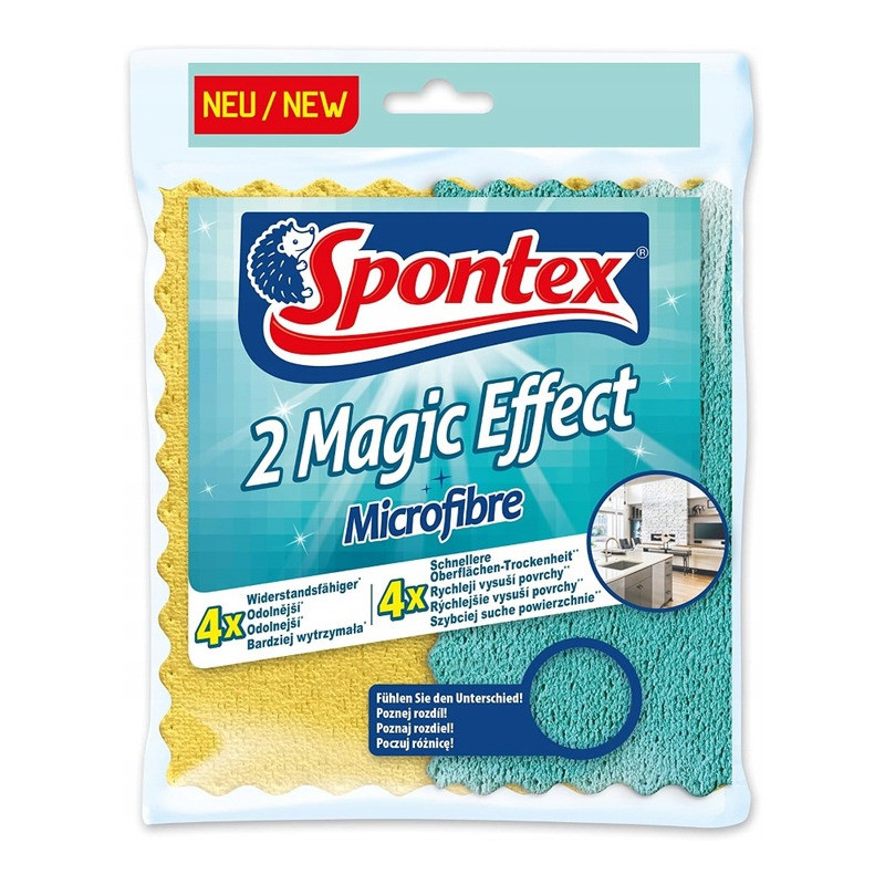 Ściereczki z mikrofibry 20,5x22cm MAGIC EFFECT (2 sztuki) 197000040 SPONTEX