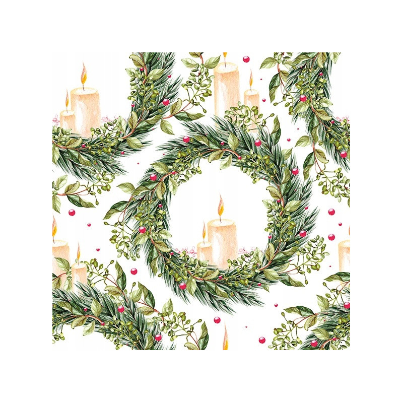 Serwetki świąteczne na Boże Narodzenie Święta 33x33cm papierowe 20 sztuk BN-125 AHA