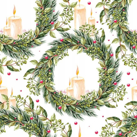 Serwetki świąteczne na Boże Narodzenie Święta 33x33cm papierowe 20 sztuk BN-125 AHA