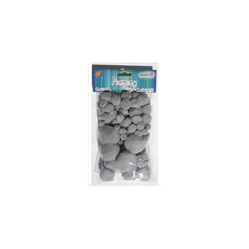 Pompony POM-061 szare 80szt ALIGA