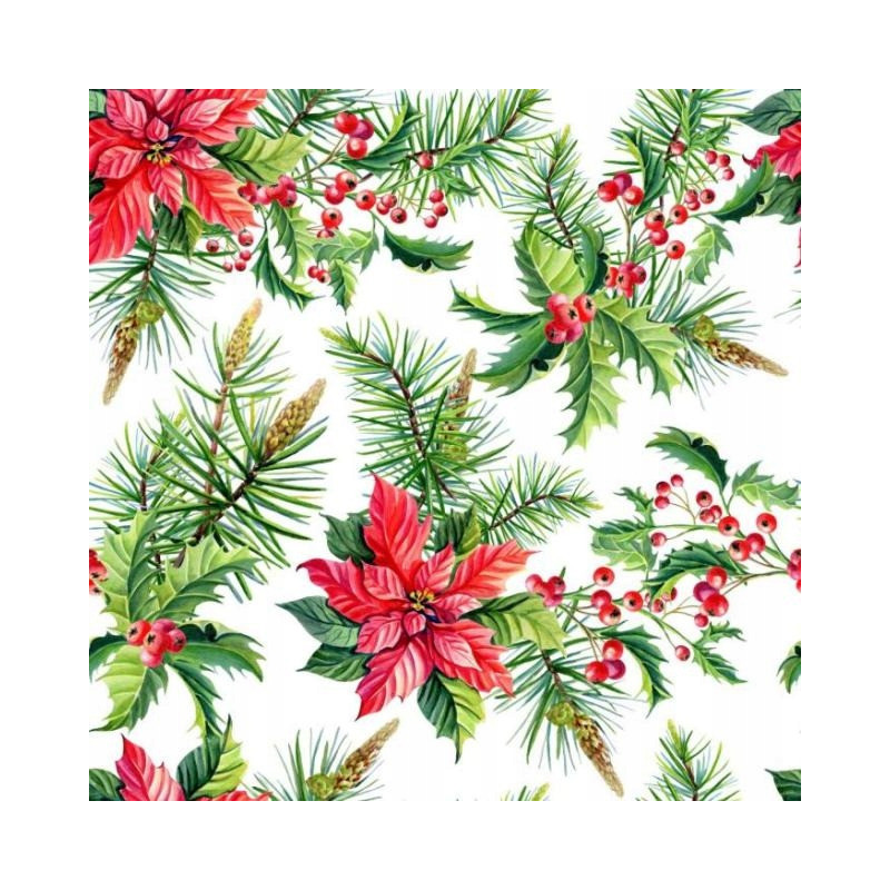 Serwetki świąteczne na Boże Narodzenie Święta 33x33cm papierowe 20 sztuk BN-122 AHA