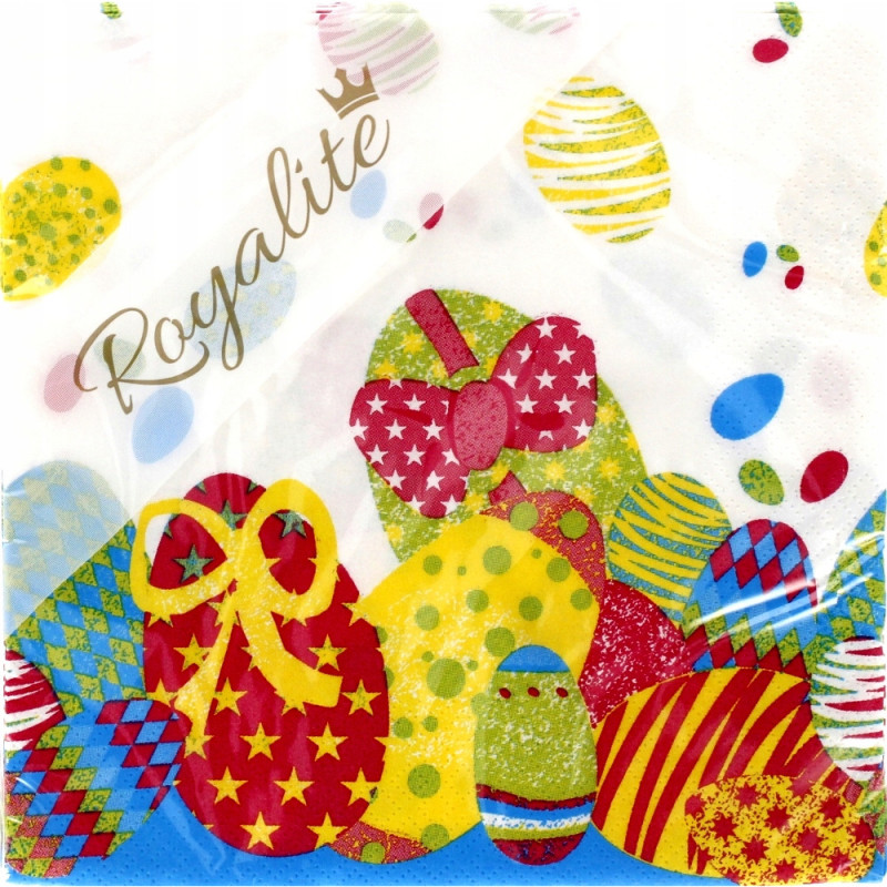 Serwetki świąteczne Wielkanocne 33x33cm 20 sztuk do koszyczka JAJKA 9575721 HERLITZ