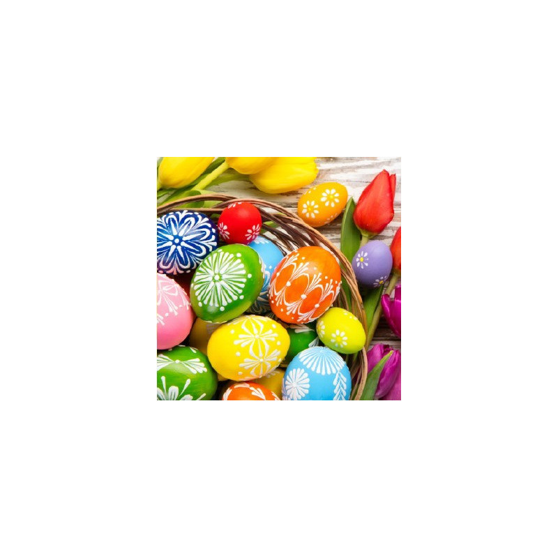 Serwetki Wielkanocne do koszyczka 33x33cm papierowe 20 sztuk na stół WN-074 AHA