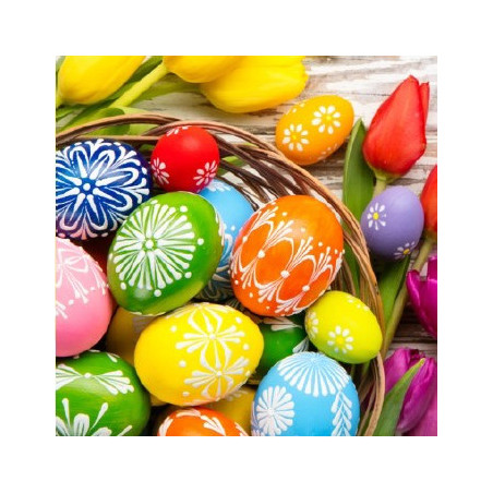 Serwetki Wielkanocne do koszyczka 33x33cm papierowe 20 sztuk na stół WN-074 AHA