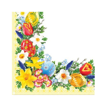 Serwetki Wielkanocne do koszyczka 33x33cm papierowe 20 sztuk na stół WN-033 AHA