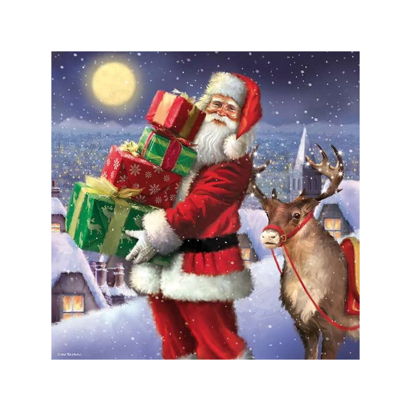 Serwetki świąteczne na Boże Narodzenie Święta 33x33cm papierowe 20 sztuk BN-124 AHA