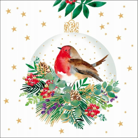 Serwetki świąteczne na Boże Narodzenie Święta 33x33cm papierowe 20 sztuk BN-132 AHA