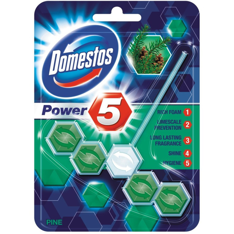 Zawieszka do toalety KOSTKA DOMESTOS POWER5 55g/50g PINE