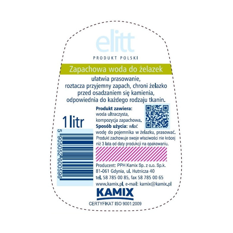 Woda zapachowa KAMIX ELITT GREEN TEA do żelazek 1l