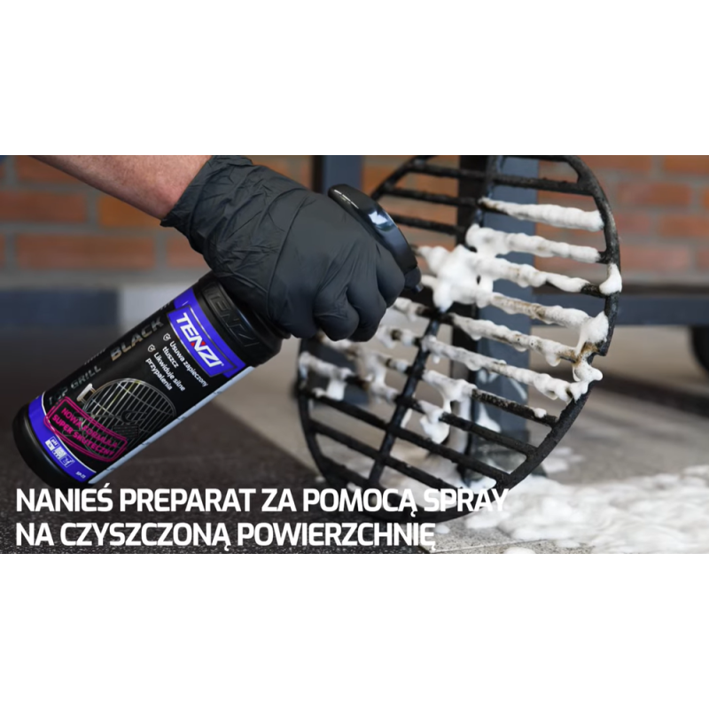 Płyn TENZI TOP GRILL BLACK do mycia grillów rusztów piekarników 0,6l. (SP-73/600)