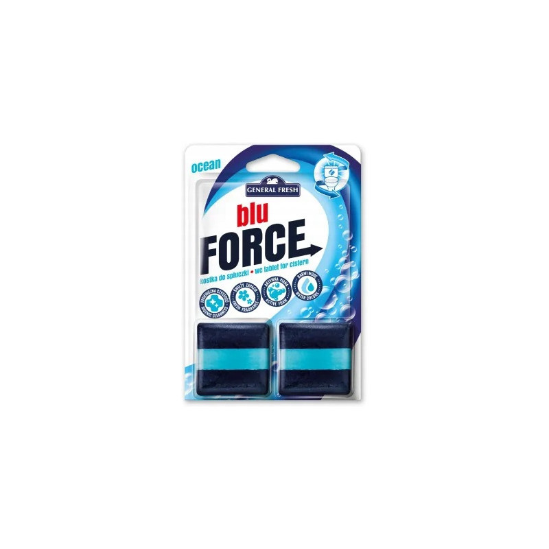 Kostka do WC BLU FORCE do spłuczki 50g morze (2 sztuki) GENERAL FRESH