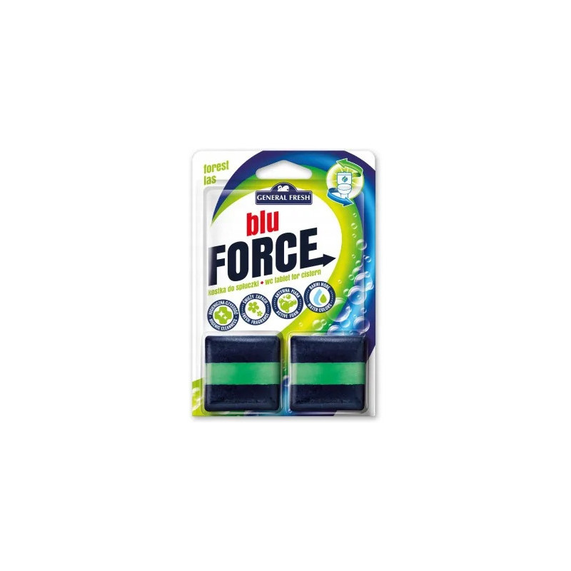 Kostka do WC BLU FORCE do spłuczki 50g las (2 sztuki) GENERAL FRESH
