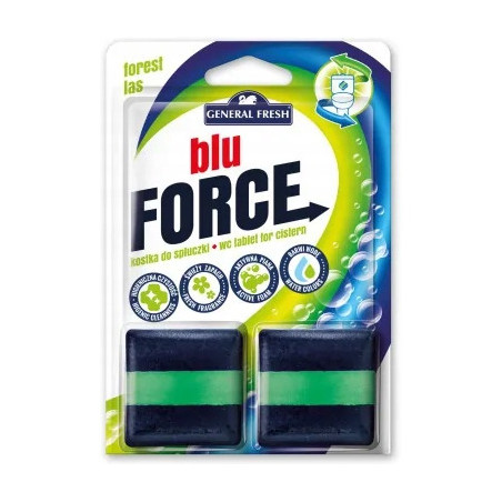 Kostka do WC BLU FORCE do spłuczki 50g las (2 sztuki) GENERAL FRESH
