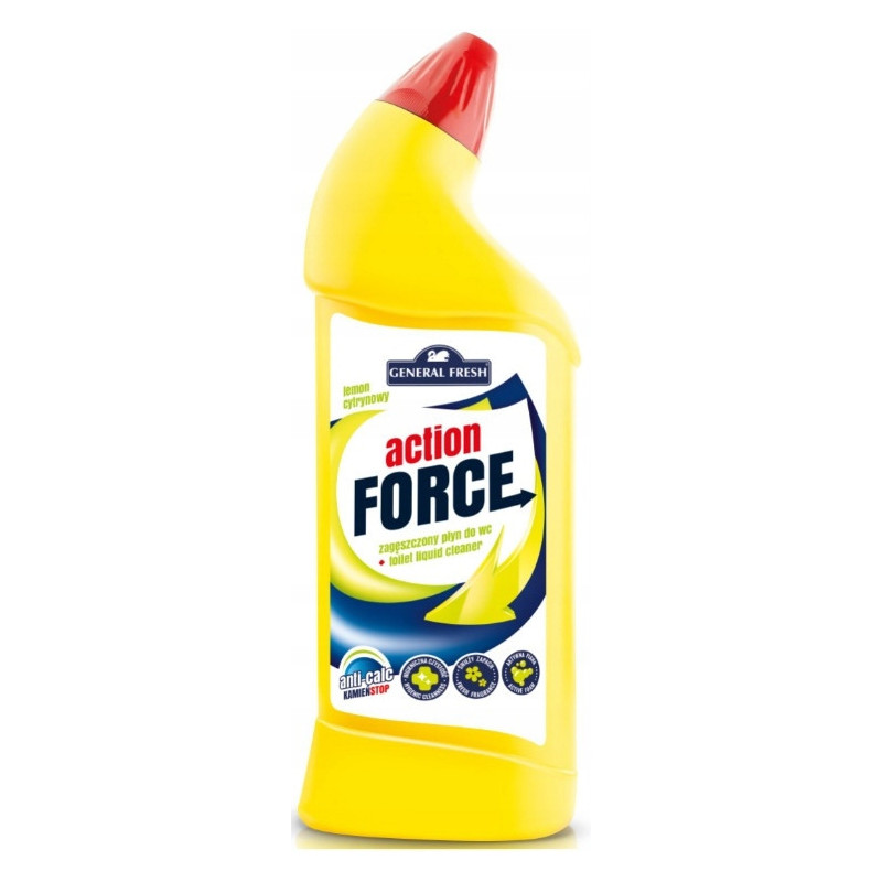 Płyn do WC 1000ml zagęszczony Cytryna ACTION FORCE GENERAL FRESH