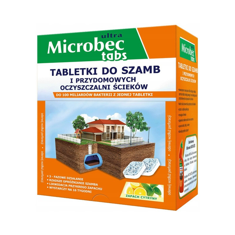Tabletka do szamb (16 sztuk) Microbec ULTRA BROS