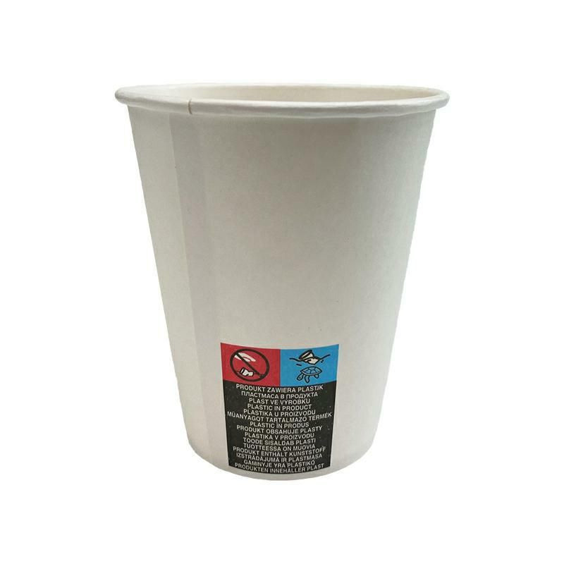 Kubek papierowy biały 300ml/12oz (max350ml) (50szt) GM120OZCARB śr.90mm THINK`N GREEN